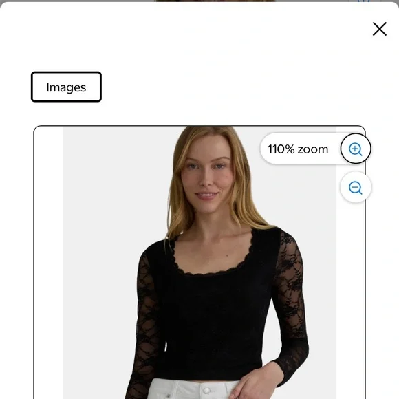 Madden NYC beautiful, versatile & stretchy Black Lace 3/4 Women's Top in XS NWT! - Picture 4 of 4